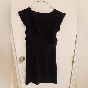 Simply Styled Black Ruffle Sleeve Dress